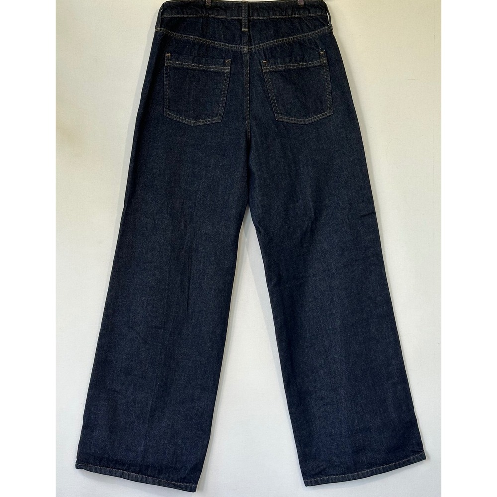 Banana Republic Trouser Jeans High-Rise Wide Leg Womens 28/6 Dark Blue WJ088 - Picture 2 of 4